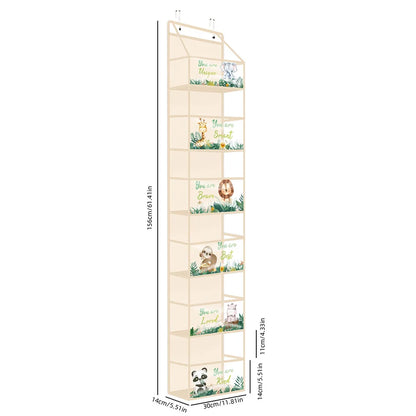 1pc 4 /6Layer Over The Door Hanging Organizer Cosmetics Wall Hanging Storage Organizerfor Nursery Bathroom Closet Bedroom Dorm