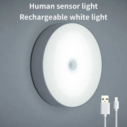 LED Smart Cabinet Lights with Human Body Sensor Emergency Automatic Lighting USB Rechargeable Wireless Magnetic Suction