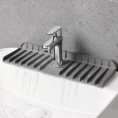 Silicone Faucet Mat Dish Soap Sponge Holder Sink Kitchen Countertop Drying Mat Bathroom Kitchen Sink Splash Guard Drain Pad