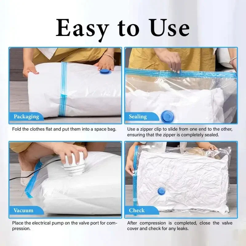 Vacuum Storage Bags Wardrobe Organizer Vacuum Seal Bag Space Saving Bags for Clothes Pillow Bedding Blanket Packaging Storager