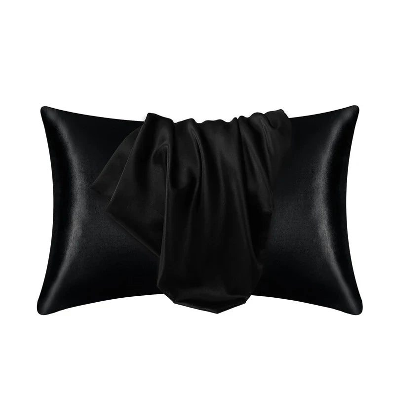 Pillowcase Silk Pillow Cover Silky Satin Hair Beauty Pillow case Comfortable Pillow Case Home Decor wholeStandard/Queen 1PC