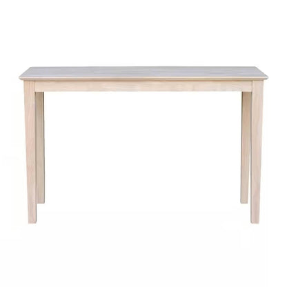Unfinished Solid Wood 4-ft. Farmhouse Console Sofa Table