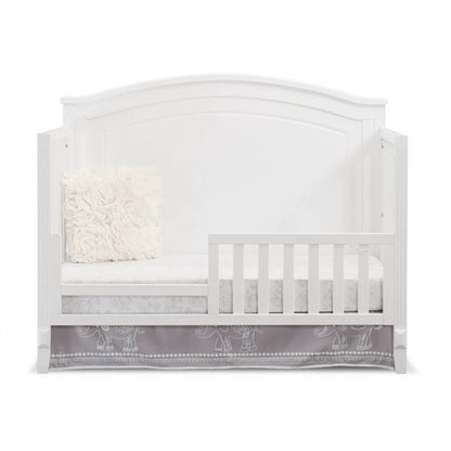 SF Home Solid Wood Toddler Bed Rail in White Finish - Crib Sold Separately