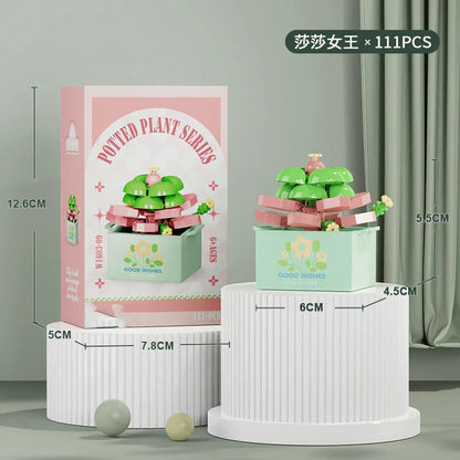 Flower Bouquet Mini Particle Building Blocks Flower Kit 3D DIY Creative Plants Micro Bricks for Home Decor Girl Gift Adults Kids