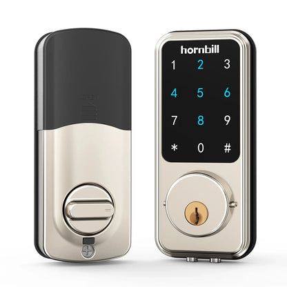 Hornbill Smart Front Door Lock Deadbolt Keyless Entry Locks Electronic Digital Keypad Bluetooth Security For Home Office Airbnb