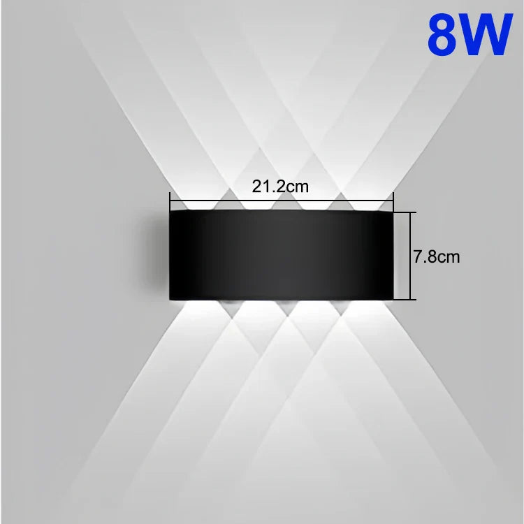 Up Down LED Wall Lamp Waterproof Modern Wall Light for Bedroom Living Room Corridor Balcony Indoor Outdoor Home Decor Lighting