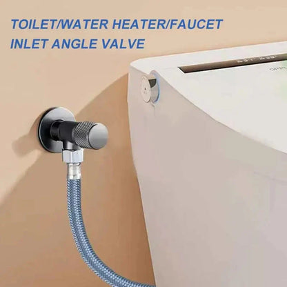 4 Points Faucet Inlet Valve G1/2 Brass Triangle Valve Heater Water Stop Valve Bathroom Toilet Washing Machine Universal Switch