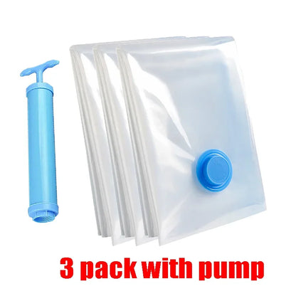 Vacuum Storage Bags For Clothes,Bedding,Space Saving Bags Storage Vacuum Seal Packet,Folding Compressed Organizer Bag