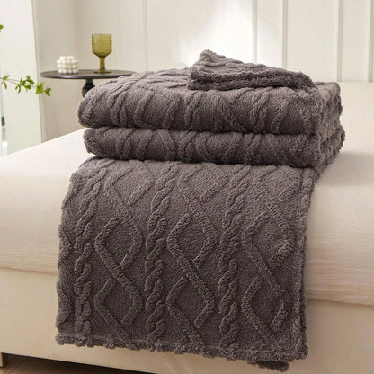 1pc Single-Layer Coral Fleece Blanket, Lightweight & Multi-Purpose Blanket Bed Cover,For Living Room Sofa Cover, Nap Blanket