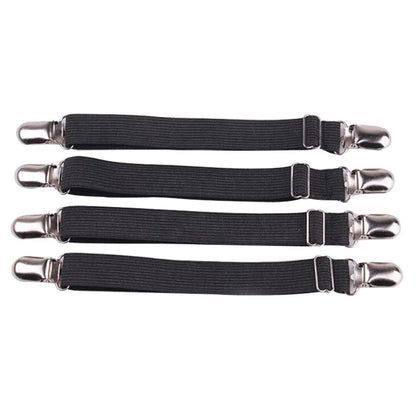 Bande de fixation élastique pour drap de lit 4 pièces/ensemble pinces pour drap de lit ceinture réglable support de couvertures