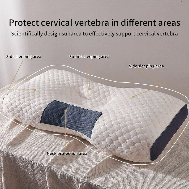1PC Almohada Neck Pillow Help Sleep Protect The Neck Cervical Orthopedic Soybean Fiber Massage Household SPA Pillow For Sleeping