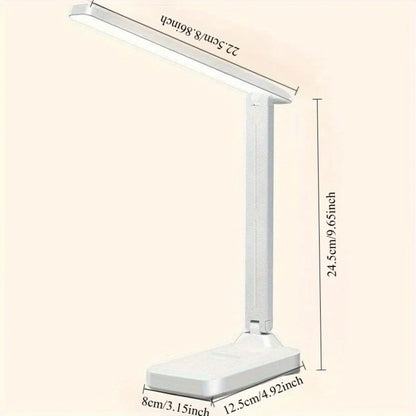 Single-Head LED Folding Desk Lamp，Eye Protection Reading Night Light，Touch Dimmable，800mAh Chargeable battery