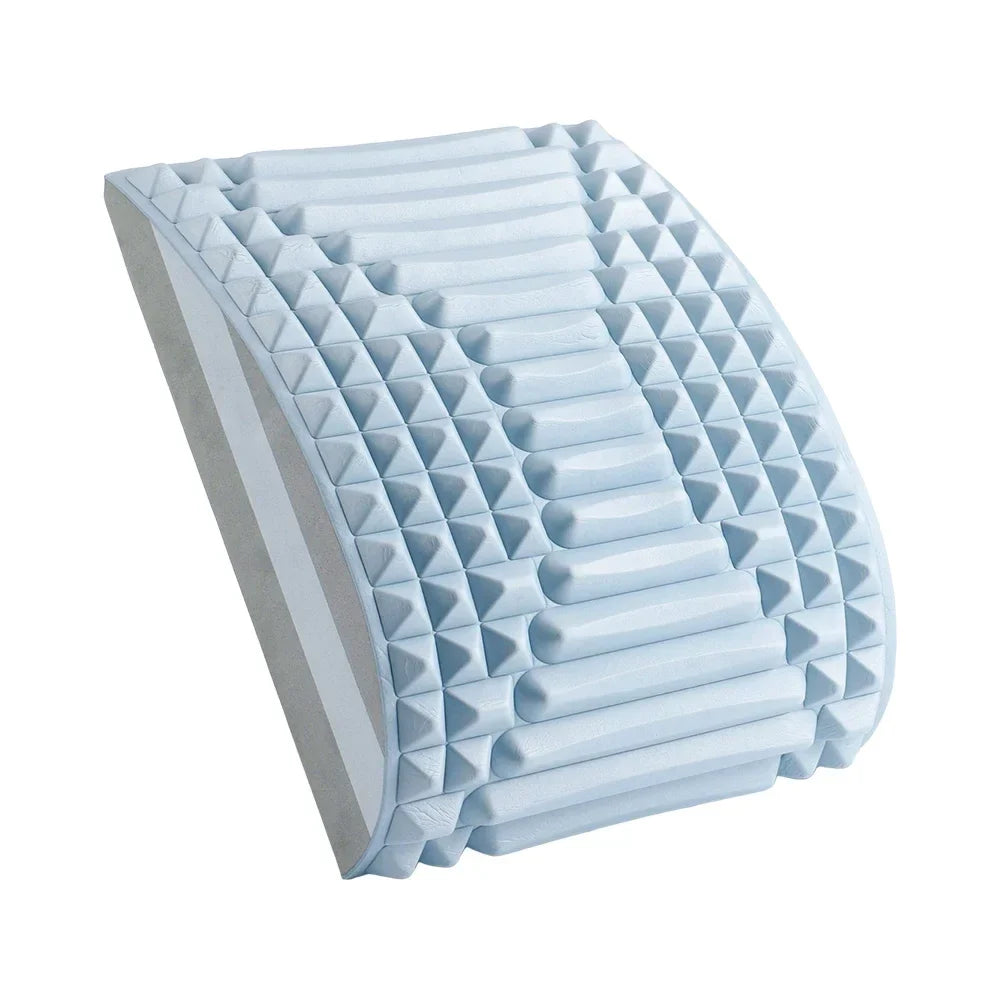 Lumbar device for physical stretching and massage relaxation of waist and back, yoga spine corrector for back opening pillow.