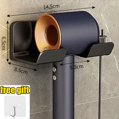 Hair Dryer Holder Wall Mounted Wall Dryer Cradle white black greyHairdryer Blow Dryer Organizer for Bathroom Bathroom Shelves