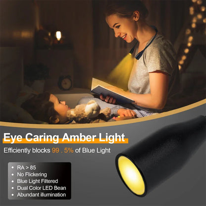 LED Reading Neck Light Book Lamp 360° Flexible Arm Reading Book Light Read Neck Lamp Study Reading Night Light