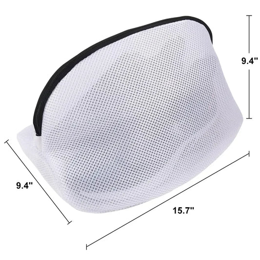 1PC Mesh Laundry Bag with Zipper - Shoe & Clothes Washing Organizer, Delicates Wash Bag, Travel & Storage