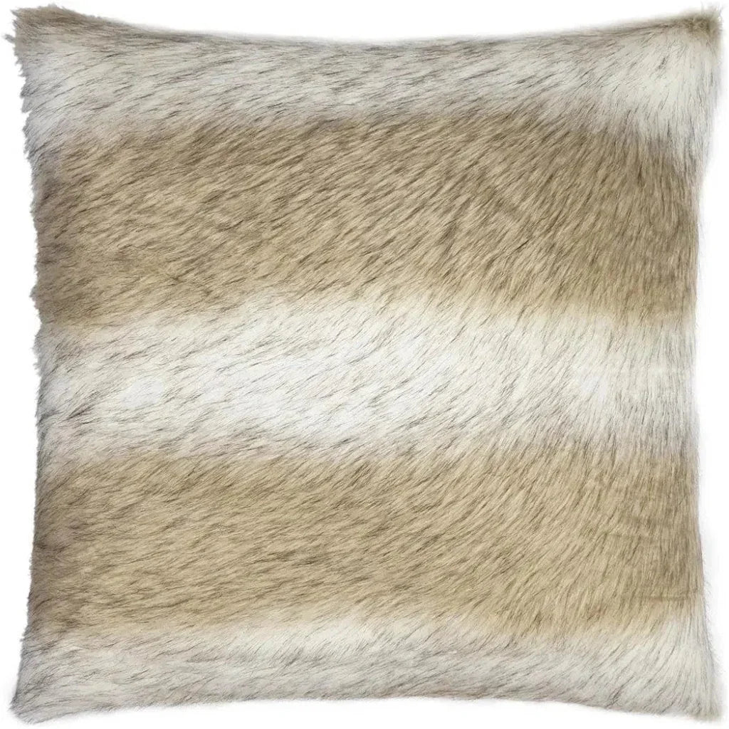 Savage Faux Fur Tan Taupe Large Throw Pillow Insert