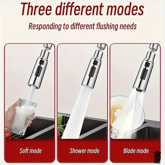 3 Modes Anti-Splash Shower Sprayer Kitchen Filter Faucet Extender Water Saver Home Universal Faucet