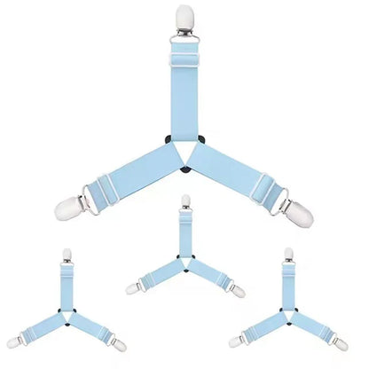 4Pcs/set Elastic Bed Sheet Grippers Three Head Clips Gripper Holder Suspender Bed Sheet Fasteners Home Textiles Organize Gadget