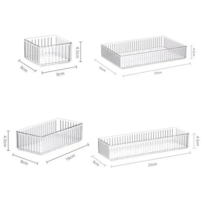 Transparent Box Storage Organizer Desk Plastic Storage Box Container Drawer Organizer Jewelry Box Makeup Organizer Boxes 2042