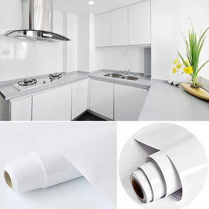 Kitchen countertop White Self-adhesive Wall Wallpaper Self Adhesive Autohesion Wallpapers Home Decor Waterproof Cabinet Sticker