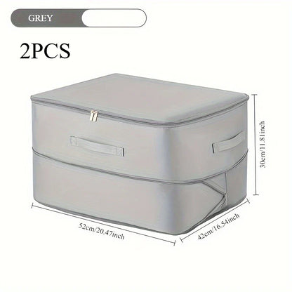 Heavy-Duty Self-Compressing Storage Bag - Portable Organizer for Clothes, Blankets & Quilts, Ideal for Closet Organization