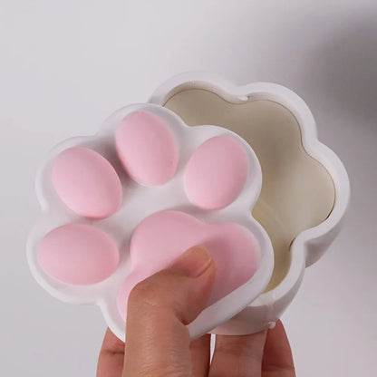 Cat Claw Storage Box Silicone Mold DIY with Lid Candle Jar Crafts Making Plaster Concrete Resin Ashtray Casting Molds Home Decor