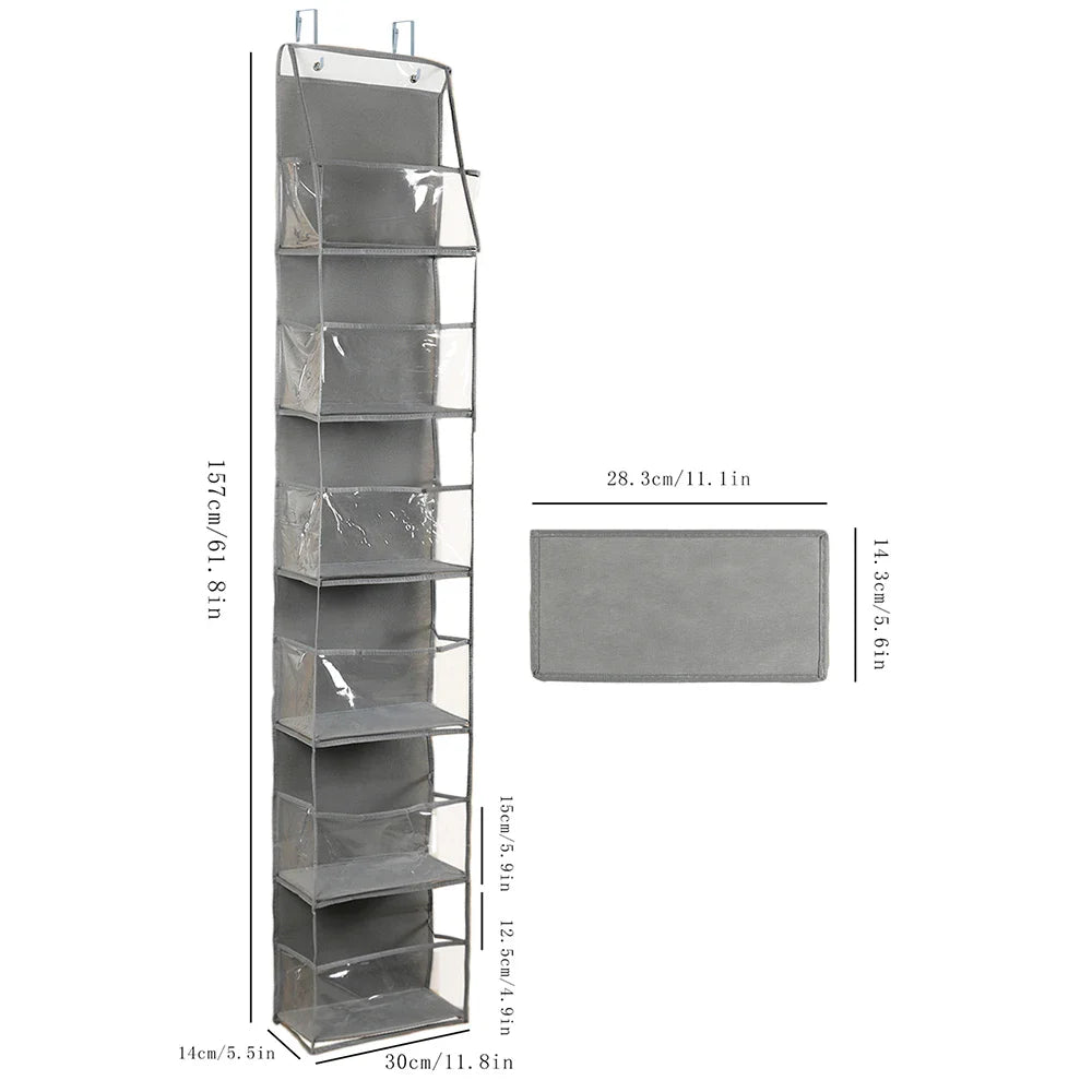 1pc 4 /6Layer Over The Door Hanging Organizer Cosmetics Wall Hanging Storage Organizerfor Nursery Bathroom Closet Bedroom Dorm