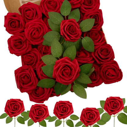 PE Foam Rose Artificial Flower Wedding Bride Bouquet Accessory Garland Home vase table Outdoor Garden festival Party DIY Decor