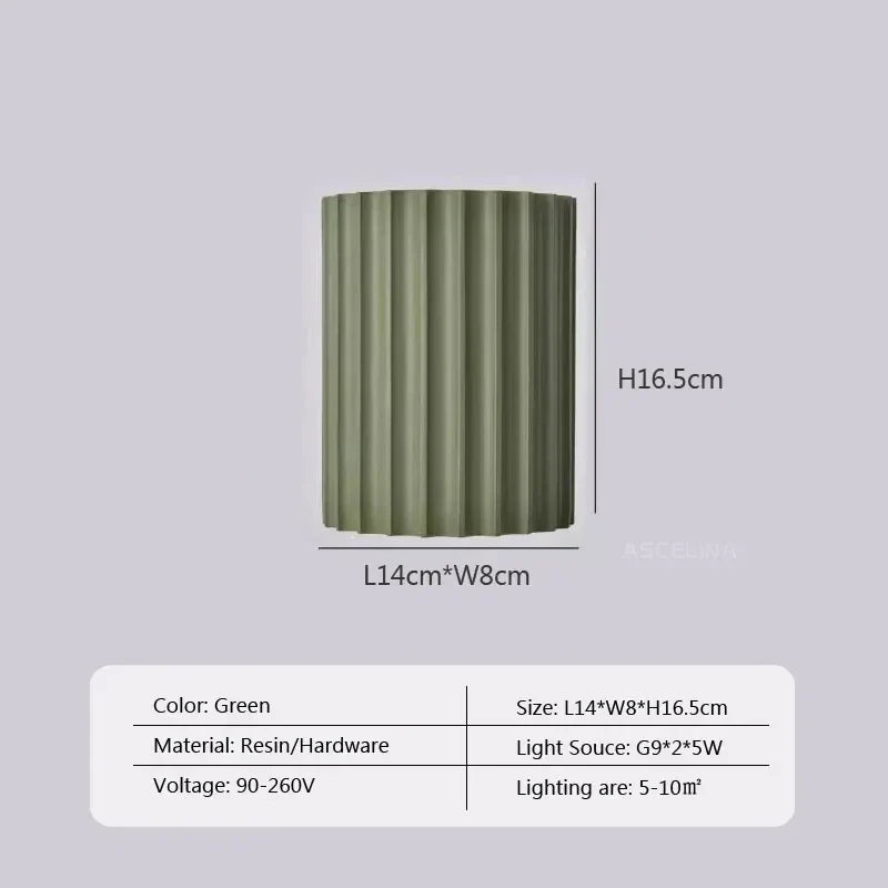 Macaron LED Wall Lamp Resin Home Decor Fixtures Wall Light Luxury Home Decor Wall Sconce For Living Room Bedside Hallway Lamp