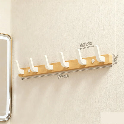 Coat Rack Wall Mount shelf Entryway Wall Hanger for Towels Wooden Coat Hooks Hook Storage Rack  for Bedroom Bathroom Kitchen