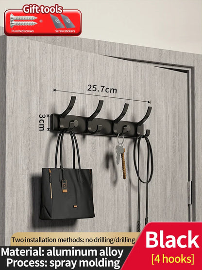 Punch-free Door Behind Hook Storage Wall Hanging Clothes Hanger Coat Hook no drill Hanger Bedroom Organizer Storage Kitchen Acce