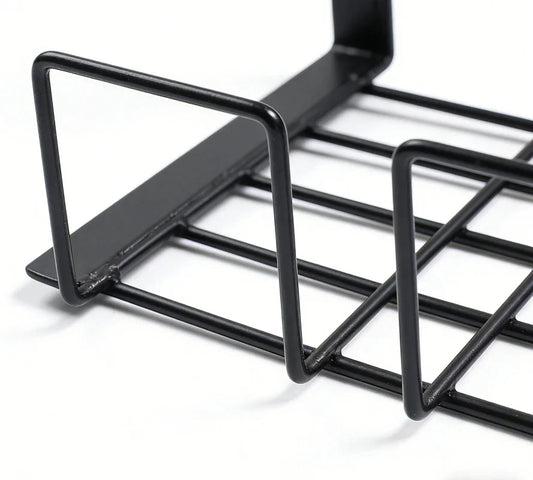 Metal under Table Storage Rack Cable Management Tray Wire Organizer for Home Office Desk No Punching Kitchen Storage Accessories