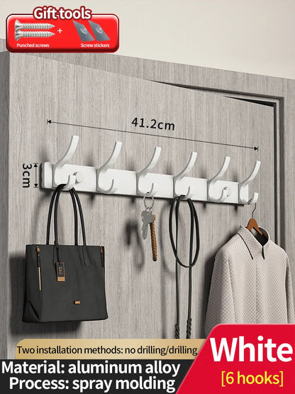 Punch-free Door Behind Hook Storage Wall Hanging Clothes Hanger Coat Hook no drill Hanger Bedroom Organizer Storage Kitchen Acce