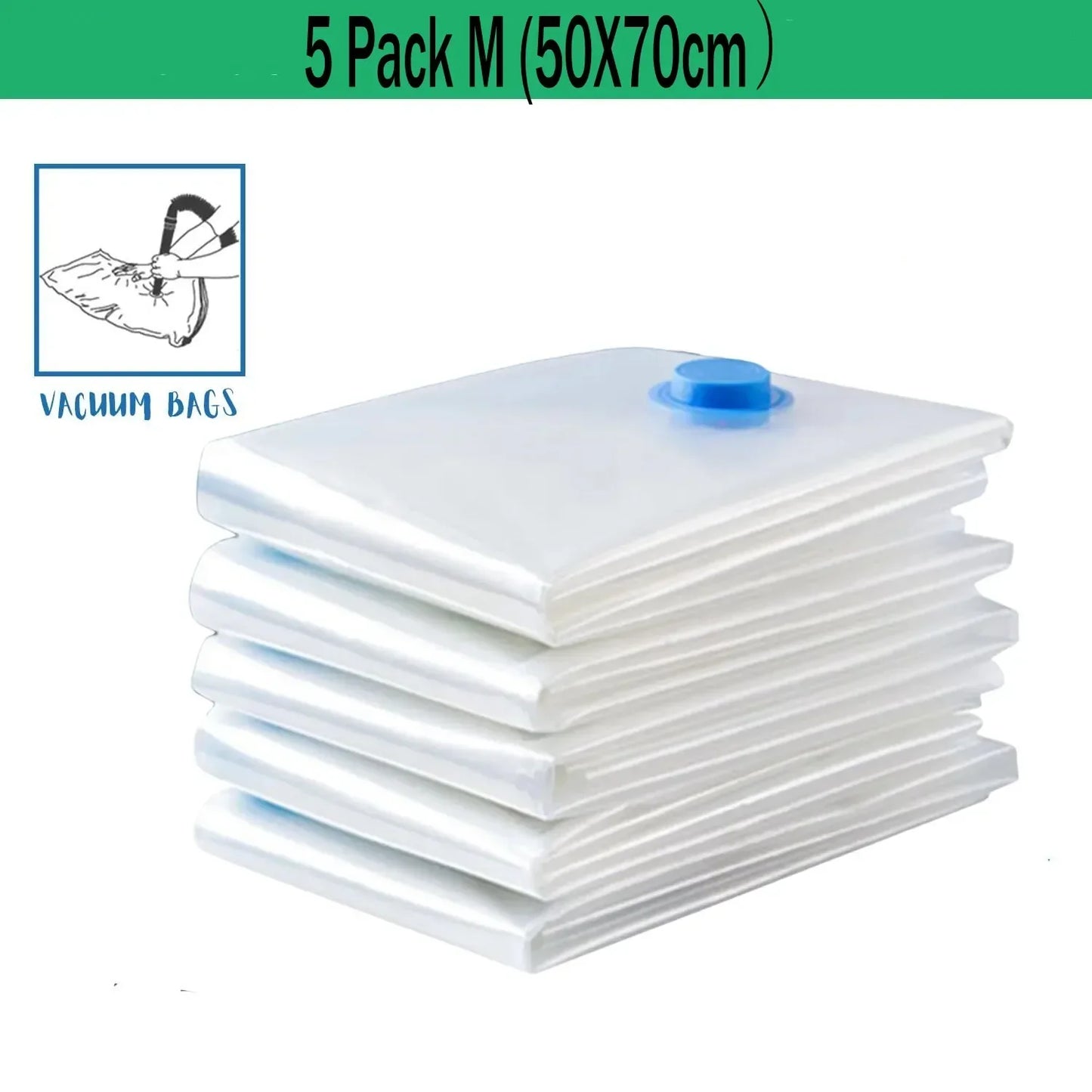 Vacuum Storage Bags, Space Saver Bags Compression for Comforters and Blankets, Sealer Clothes Travel Packing Organizer