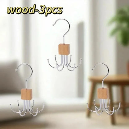 360°Rotating Belt Hanger Hook Durable Belts Rack Organizer for Belts Scarves Bras Ties Home Dorm Storage Hanger Closet Organizer