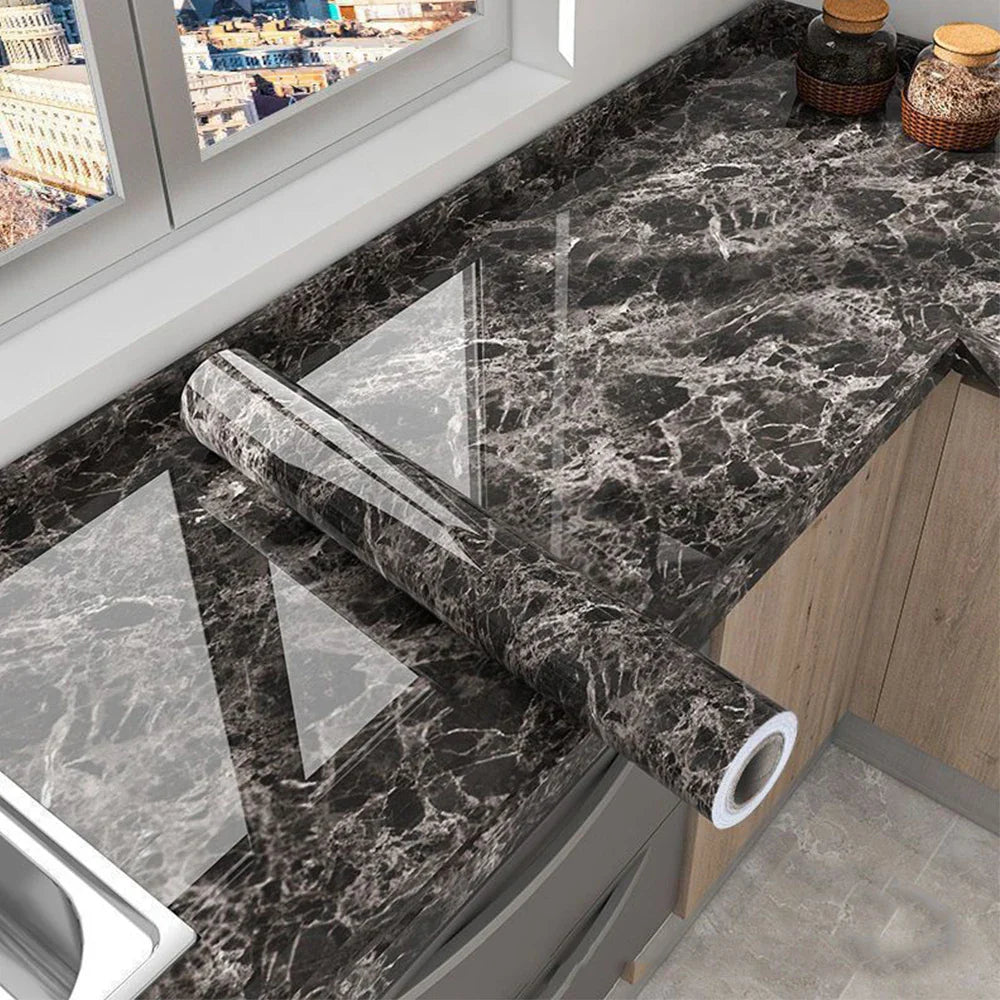 Marble Contact Paper for Countertops, Removable Wallpaper Peel and Stick, Self Adhesive Counter Top Waterproof for Kitchen Backs