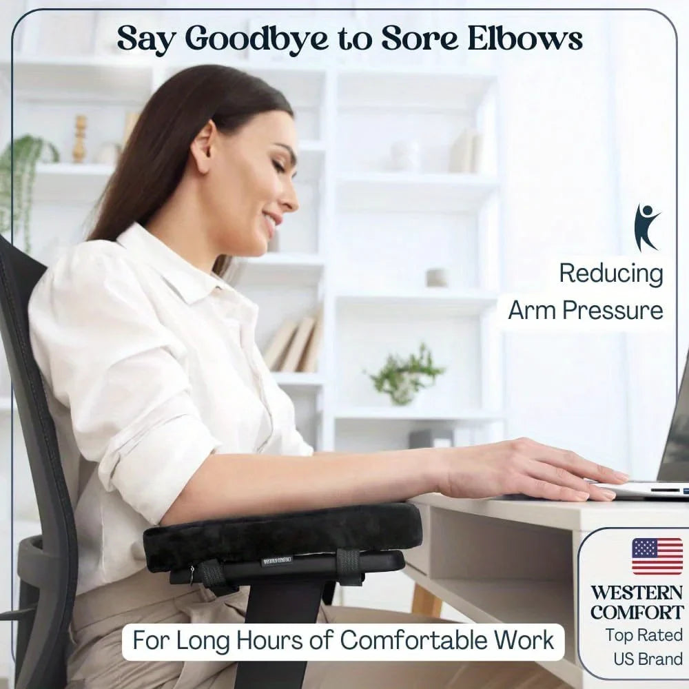 1pc Memory Foam Armrest Pads for Office Chair Elbow Support Cushion for Arm Pressure Relief,Universal Fit Covers for Desk Chairs