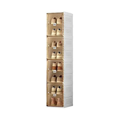 Shoe Cabinet Storage Box, Portable Folding Shoe Rack, Large Sports Shoes Cabinet Box Strong and Easy To Assemble 8-16 Grids