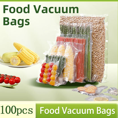 100pcs/lot Vacuum Packaging Bags Empty Food Vacuum Bags BPA-Free Vacuum Sealing Bag Kitchen Accessories
