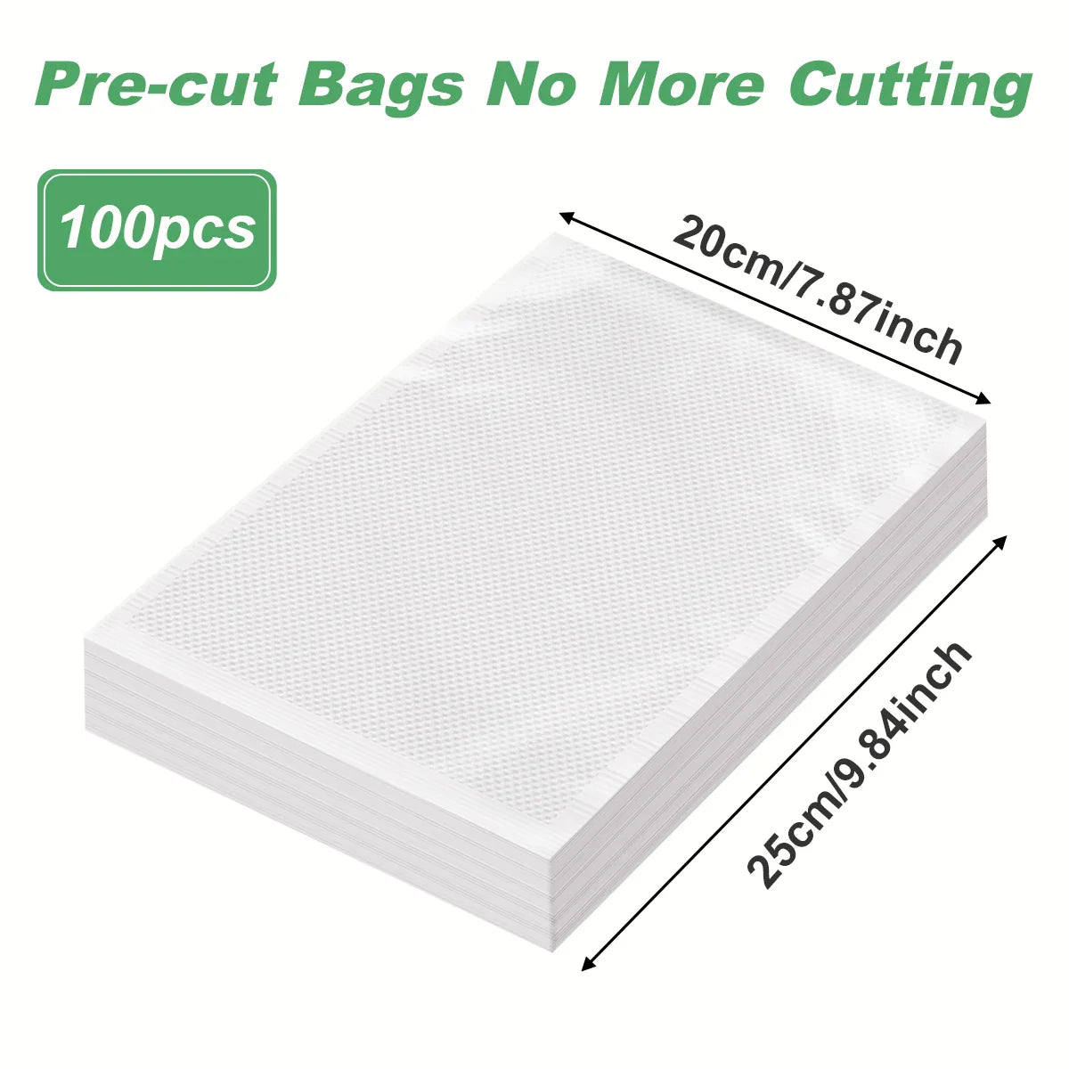 100pcs/lot Vacuum Packaging Bags Empty Food Vacuum Bags BPA-Free Vacuum Sealing Bag Kitchen Accessories