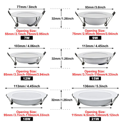 10Pack LED Downlight 220V Recessed Round Ceiling Dowm Light Bedroom Indoor Living Room For Home Decor Lighting LED Spot Lamp