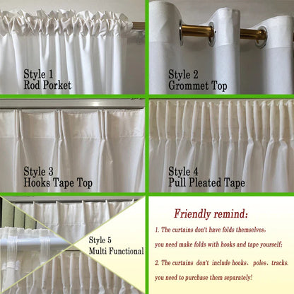 Asazal Solid White Tulle Luxurious Chiffon Sheer Window Curtains For Living Room Modern Voile Organza Drapes Bedroom Decoration