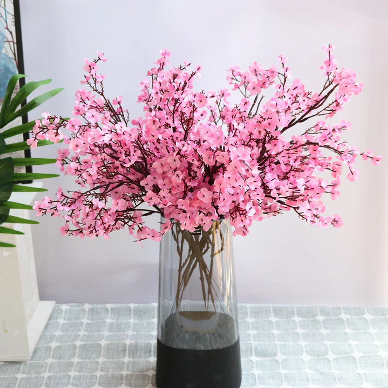 1/4pcs Artificial Flowers Cherry Blossoms Gypsophila Fake Plants DIY Wedding Bouquet Vases for Home Decor Faux Festival Branch