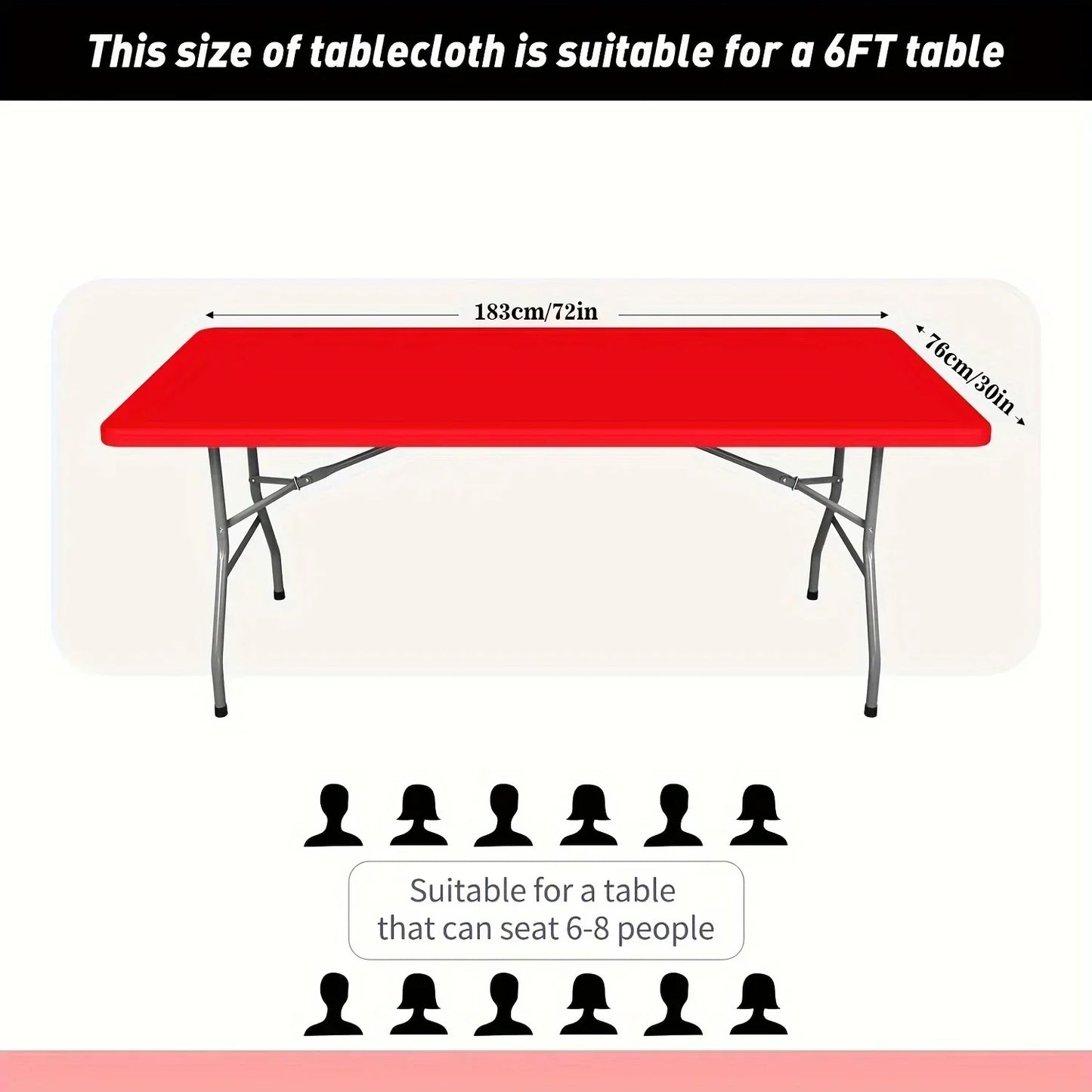 Polyester Rectangular Elastic Universal Tablecloth Protective Cover For Home Parties, Banquets, Picnics, Wedding Decorations