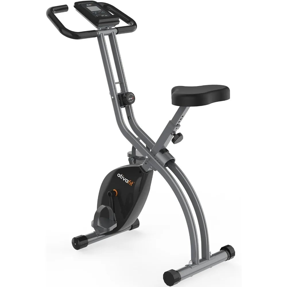 Exercise Bike Foldable Fitness Indoor Stationary Bike Magnetic 3 in 1 Upright Recumbent Exercise Bike for Home Workout