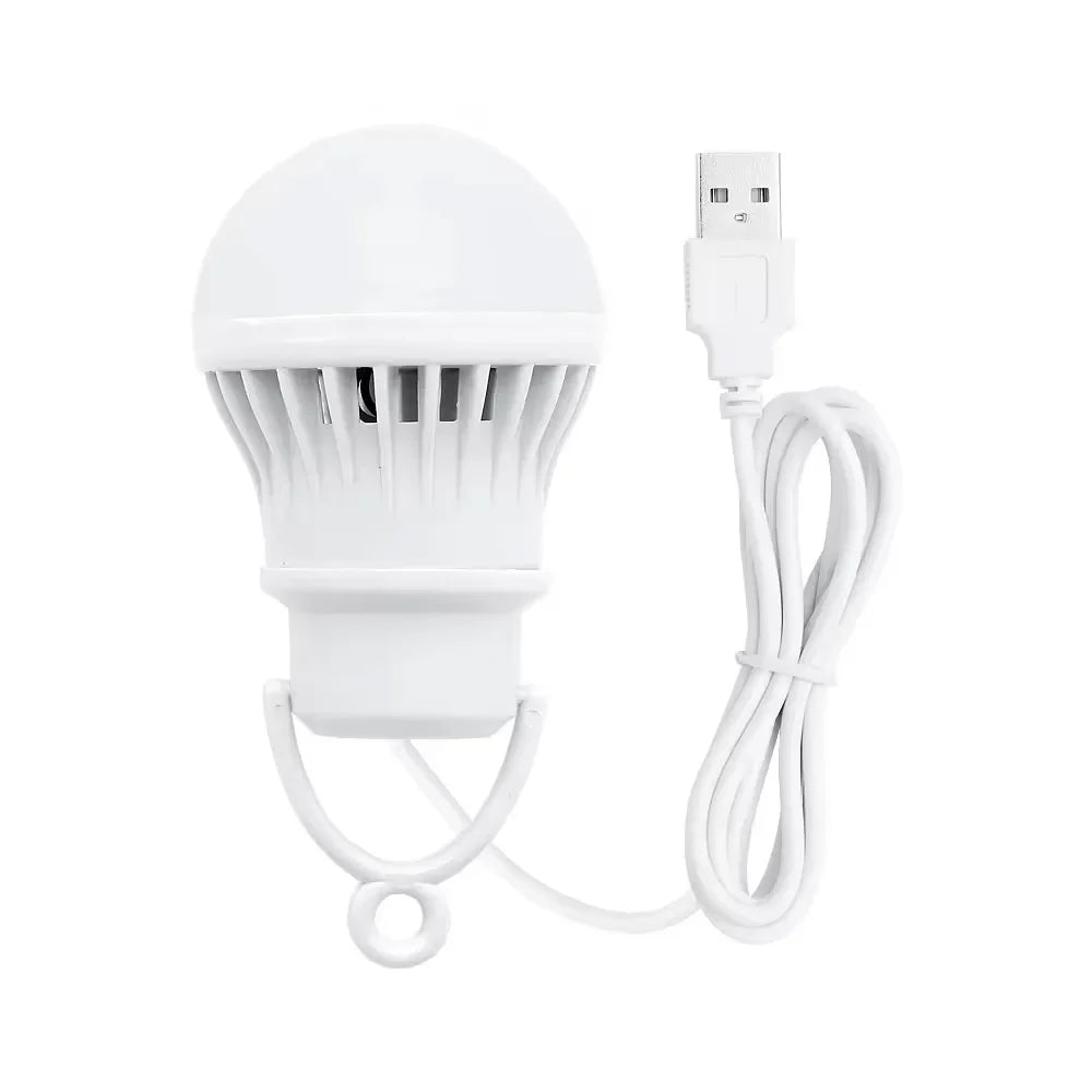 3W 5W 7W USB Lamp Bulb Portable Camping Lantern Lamp LED Power Reading Book Light For Outdoor Camping Tent Emergency Lighting