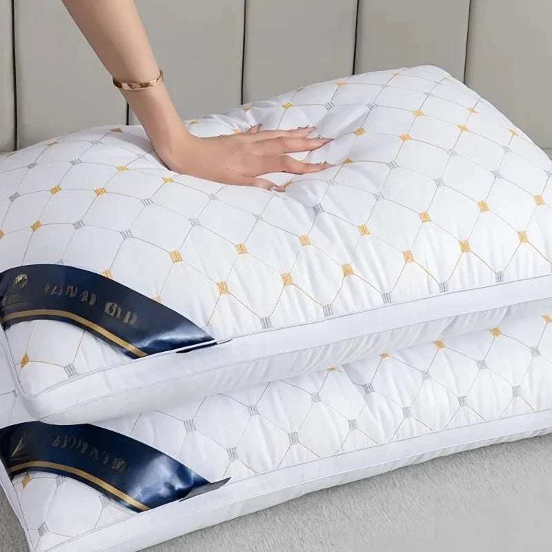 Polyester Pillow Insert for Adults - Hotel & Home Use, Soft White Rectangular Bedding Core, Durable Pillow for Dorm & Household
