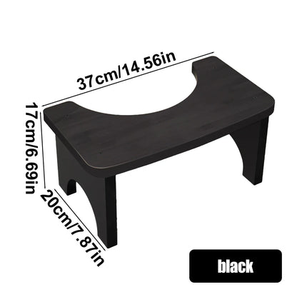 Sturdy Portable Bamboo Toilet Squat Stool for Adults,Wide and Stable,Bathroom Potty Stool,Easy to Use and Clean, Portable Design