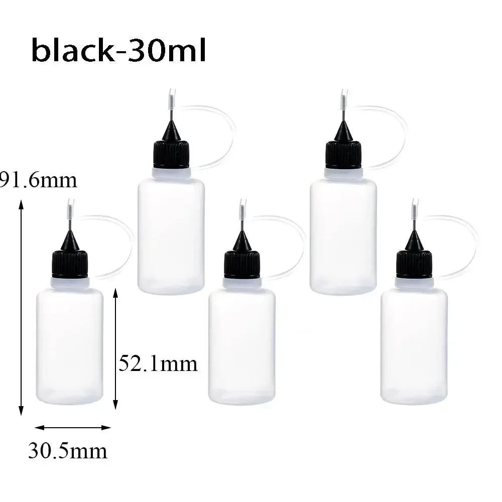 5/10/20/30/50/100ML Resuable Needle Tip Glue Applicator Plastic Bottle for Paper Quilling DIY Scrapbooking Paper Craft Tool